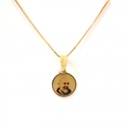 COLLANA IN ORO GIALLO 18 KT CON CIONDOLO SAN PIO