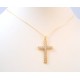 VENETIAN CROSS NECKLACE IN yellow gold and 18 KT WHITE GOLD with DIAMONDS