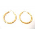 ARETES DE AROS DE ORO AMARILLO DE 18 KT 