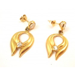 ORECCHINI IN ORO GIALLO 18 KT CON ZIRCONI