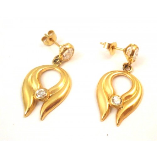 ORECCHINI IN ORO GIALLO 18 KT CON ZIRCONI