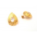 ORECCHIN IN ORO GIALLO 18 KT CON ZIRCONI BIANCHI