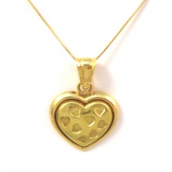 COLLANA VENEZIANA DA DONNA CON CIONDOLO CUORE IN ORO GIALLO 18 KT 