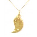 COLLANA DA DONNA MEZZO CUORE IN ORO GIALLO 18 KT