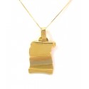 COLLANA DA UOMO CON PERGAMENA IN ORO GIALLOE BIANCO 18 KT