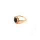 ANELLO DA DONNA IN ORO GIALLO 18 KT CON ZIRCONI E ONICE