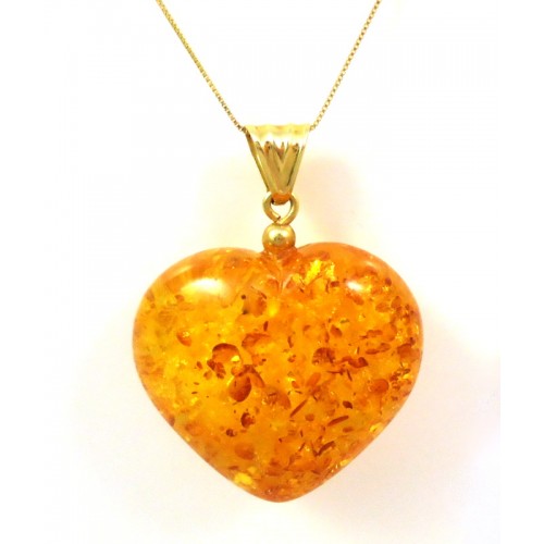 COLLANA CON CIONDOLO CUORE IN ORO GIALLO 18 KT