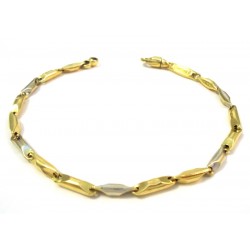 BRACCIALE IN ORO GIALLO E BIANCO 18 KT DA UOMO