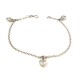 BRACCIALE DA DONNA IN ORO BIANCO 18 KT CON CHARM CUORI