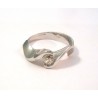 TRILOGIE RING 18 KT or blanc et diamants femme