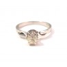 Mesdames 18 KT or blanc SOLITAIRE bague sertie de diamants