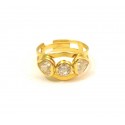 ANELLO DA DONNA IN ORO GIALLO 18 KT CON ZIRCONI BIANCHI 