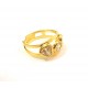 ANELLO DA DONNA IN ORO GIALLO 18 KT CON ZIRCONI BIANCHI 