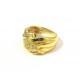 ANELLO DA DONNA IN ORO GIALLO 18 KT CON DIAMANTI E ONICE