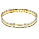 BRACCIALE DA UOMO IN ORO GIALLO E BIANCO 18 KT