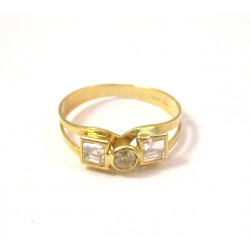 ANELLO DA DONNA IN ORO GIALLO 18 KT CON ZIRCONI