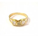 ANELLO DA DONNA IN ORO GIALLO 18 KT CON ZIRCONI