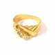 ANELLO TRILOGY DA DONNA IN ORO GIALLO 18 KT CON ZIRCONI TAGLIO BRILLANTE