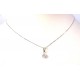 COLLANA PUNTO LUCE IN ORO BIANCO 18 KT CON ZIRCONE TAGLIO BRILLANTE