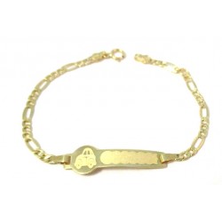 BRACCIALE PIASTRINA BEBE IN ORO GIALLO 18 KT 