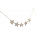 COLLANA DA DONNA CON STELLE IN ORO BIANCO 18 KT