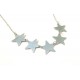 COLLANA DA DONNA CON STELLE IN ORO BIANCO 18 KT