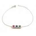 BRACELET FROM WOMAN IN SILVER RHODIUM-PLATED WHITE GOLD WITH CUBIC ZIRCONIA BRILLIANT CUT