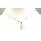 COLLANA TRILOGY IN ORO BIANCO 18 KT CON ZIRCONE TAGLIO BRILLANTE