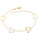 BRACCIALE DA DONNA IN ORO GIALLO E BIANCO 18 KT CON FARFALLE 