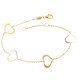 BRACCIALE DA DONNA IN ORO GIALLO E BIANCO 18 KT CON CUORE 