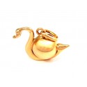 CIONDOLO CIGNO IN ORO GIALLO 18 KT + COLLANA LACCIO IN OMAGGIO