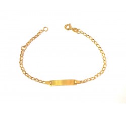 BRACCIALE PIASTRINA BAMBINO UNISEX IN ORO GIALLO 18 KT