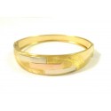 BRACCIALE DA DONNA RIGIDO IN ORO GIALLO BIANCO E ROSA 18 KT