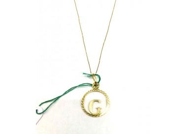 COLLANA CON CIONDOLO LETTERA G IN ORO GIALLO 18 KT