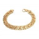 BRACCIALE CATENA DA UOMO IN ORO GIALLO E ROSA 18 KT