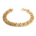 BRACCIALE CATENA DA UOMO IN ORO GIALLO E ROSA 18 KT