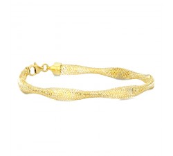 BRACCIALE DA DONNA IN ORO GIALLO 18 KT ELASTICIZZATO CON CHIUSURA