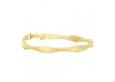 BRACCIALE DA DONNA IN ORO GIALLO 18 KT ELASTICIZZATO CON CHIUSURA