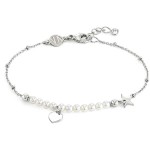 BRACCIALE NOMINATION MELODIE IN ARGENTO 925 CON PERLE E CUORE 147710001