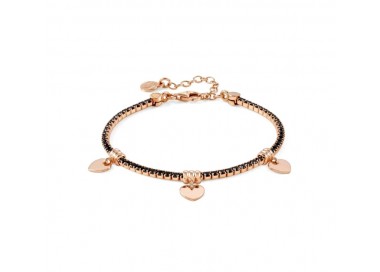 BRACCIALE TENNIS NOMINATION IN ARGENTO 925 ROSE'CON CUORI 148600002