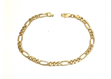 BRACCIALE CATENA DA UOMO IN ORO GIALLO 18 KT