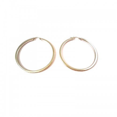 ORECCHINI CERCHI IN ORO BIANCO 18 KT 