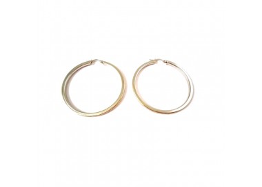 ORECCHINI CERCHI IN ORO BIANCO 18 KT