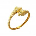 BRACCIALE RIGIDO SERPENTE DA DONNA IN ORO GIALLO 18 KT CON APERTURE A BACIO