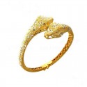 BRACCIALE RIGIDO SERPENTE DA DONNA IN ORO GIALLO 18 KT CON APERTURE A BACIO