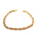 BRACCIALE UNISEX A CATENA IN ORO GIALLO 18 KT