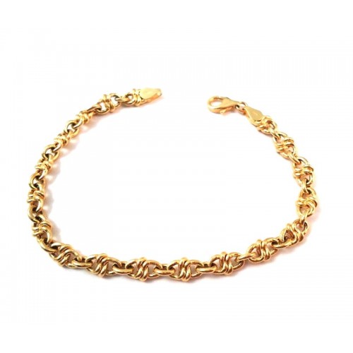 BRACCIALE UNISEX A CATENA IN ORO GIALLO 18 KT