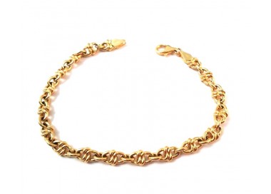 BRACCIALE UOMO A CATENA IN ORO GIALLO 18 KT