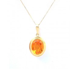 COLLANA DA DONNA IN ORO GIALLO 18 KT CON TOPAZIO