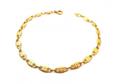 BRACCIALE CATENA UNISEX IN ORO GIALLO 18 KT